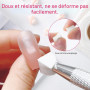 Diffaxy Lot de 100 éponges de nailart avec pince en métal - Accessoires de nailart