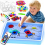 Yellcetoy Jouets Sensoriels pour Autisme, Table Lumineuse à Dessin pour Enfants Table d'Activité à Changement de Couleur, Jouets