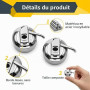 2 Pièces Boîtier Canette Universel Métallique, pour Machine à Coudre 22 mm | 22 mm Boîtier Canette Machine à Coudre en Acier Ino