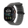Apple Watch Ultra 4 GPS + Cellular, Boîtier en Titane Noir de 49 mm | Bracelet Océan noir translucide. Suivi avancé de santé et