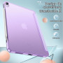 JETech Coque pour iPad Air 13" M4/M3/M2, Violet | Pour 2026/2025/2024 Modèle, Étui Housse Dos Translucide Fin, Support 3 Volets,