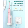 Brosse À Dent Électrique Soniques pour Adultes - Brosse A Dent Sonique avec 8 Têtes de Brosse et Étui de Voyage, 5 Modes, 90 Jou