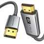 WARRKY Câble DisplayPort vers HDMI 4K 30Hz Plaqué Or Alu 1.8M HP Lenovo | Câble DisplayPort vers HDMI 4K 1440P 60Hz 1080P 120Hz