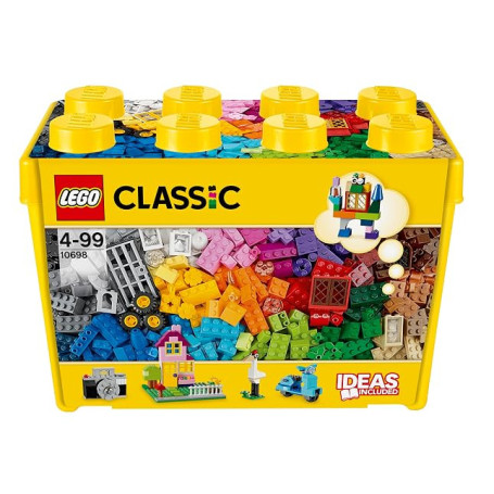 LEGO Classic Boîte de Briques créatives Deluxe 10698 | Jouet pour garçon ou fille dès 4 ans, jeu créatif avec rangement, fenêtre