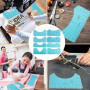 QUKLOGEN 68 Pieces of Sublimation Accessories, T Shirt Ruler Guide Alignment for Sewing Accessories Tracer, Heat Resistant Adhes