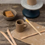 DECHOUS 2 Pièces Brosse Métallique de Poterie en Acier avec Manche Bois | Outil de Texture Filaire, Sculpture et Modelage, pour