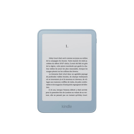 Amazon Kindle 32 Go (nouvelle génération) : plus fin, nouveau design en aluminium, écran 6", sans publicités - Bleu alpin alumin