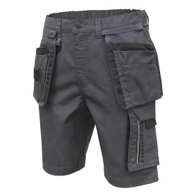 Högert Technik - Short LEMBERG avec Poches Gris foncé | Pantalon de Travail pour Homme | en ISO 13688