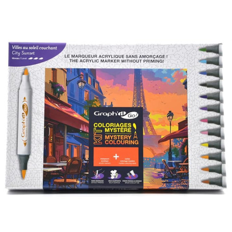 Graph'it Go Kit Coloriage Mystère - City Sunset