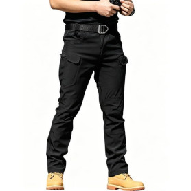 DUOLUVA Pantalon Cargo Homme Tactique Multi Poches X7 (Pas de Ceinture) | Cargo Trouser Mens Combat Stretch Extensible Séchage R