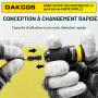 DAKCOS Adaptateur douille porte embout, carré 1/2" - embout hexagonal 1/4" | Mandrin à Libération Rapide, Adaptateur pour clé à 
