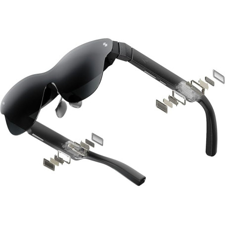 RayNeo Air 4 Pro Lunettes AR/XR, écran HDR10, Puce Vision 4000, cinéma virtuel 201", Audio de Bang & Olufsen, 3D pour Films et J