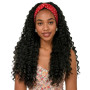 BECUS Perruque bandeau bouclée 18 pouces Noire Style quotidien | Perruque avec bandeau pratique, rendu naturel, maintien agréabl