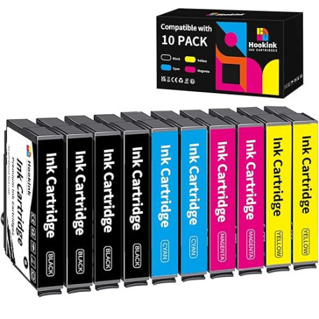 Hookink XP-2200 Cartouches d'encre Compatible avec E604XL pour | Expression Home XP-2200 XP-2205 XP-3200 XP-3205 XP-4200 XP-4205