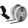 Vinabo Scratch Autocollant Double Face 5 m x 20 mm, Noir, Hook Loop | Ruban Adhésif Puissant à Crochets et Boucles pour Couture,