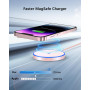 Chargeur Induction iphone,Chargeur Magsafe Compatible avec iPhone 18 Pro Max/18 Pro/Duo/Air/17/16/15/14/13/12 Series,AirPods 5-2