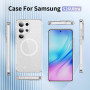 SIYOPINPFY Coque à Paillettes pour Samsung Galaxy S26 Ultra, Clair JY | Magnétique Compatible avec MagSafe , Etui Bling Cristal 
