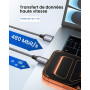 RAVIAD Cable USB C Charge Rapide 3.1A [0.5M] Câble USB vers USB C Nylon | Cable Chargeur Type C pour iPhone 17 16 15, Samsung G