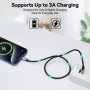 aceyoon Lot de 4 Câbles USB vers USB C, 50 cm, en Nylon Tressé, pour Galaxy S24/S23/S22, Huawei, Google Pixel, OnePlus