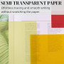 Papier Calque Couleur A4,50pcs Feuilles Cartonnées A4,Feuilles de Papier Calque Coloré A4,Papier Couleur A4,Feuille Cartonner de