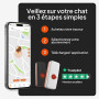 Weenect Chat XS - Mini Collier GPS pour Chat | Abonnement requis | Plus petit du marché • Une position par seconde • Sans limite