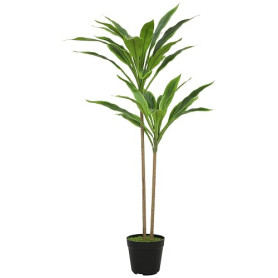 HOMCOM Arbre Artificiel Cordyline en Pot 90 cm 29 Feuilles Réalistes Vert | Plante Artificielle PEVA, Déco Intérieure Extérieure