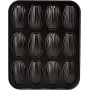 Ibili 820502 Plaque de 12 madeleines, Acier, Noir, 25,9 x 20,9 x 1,4 cm