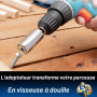 Lpluziyyds Ensemble de douilles universelles multifonctions avec adaptateur de perceuse - Outil universel pour dévisser n'import