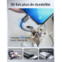 LISEN 240W Cable USB C Charge Rapide, 2m PD 5A Cable USB C vers USB C Câble | USBC Chargeur Nylon Tressé pour iPhone 18 iPhone D