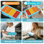 Lot de 2 plateaux de congélation bleus en silicone avec couvercle, grande portion, 4 compartiments profonds, 125 ml et 250 ml, r