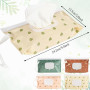 Teouuas 4 Pièces Sac de Lingettes Humides, Sac de Lingettes Humides pour Bébé en Déplacement, Lingette Humide Réutilisable, Humi