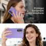 OWKEY Coque pour Samsung Galaxy A57 5G avec Protecteur d'écran, Violet | Etui Antichoc Anti-Rayure Housse 360° Integrale Silicon