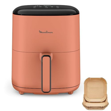 Moulinex - Easy Fry Pop air fryer - 10 programmes - 5 L - Terracotta | Friteuse sans huile mono tiroir pour 6 personnes - 10 pro