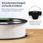 DEEPLEE Filament PLA+ 2.0 1.75mm Noir, Blanc, Rouge, Bleu 4kg | Bobine PLA Plus 2.0 Filament Bundle pour Imprimantes 3D FDM, Hau