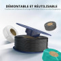 SUNLU Rapide Filament ABS Noir 1.75mm 1KG, ABS Filament Imprimante 3D | 350mm/s haute vitesse bobine ABS, haute résistance à la