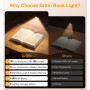 Gritin 2026 Gén.2 Lampe de Lecture, 30 LED Spectre Complet Liseuse Clip | Protection des Yeux,5Couleurs&5Luminosités, Faisceau L