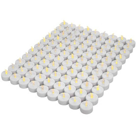 Lot de 100bougies LED Bougies CR2032 piles Bougies Unscented Bougie chauffe-plat sans flamme claire vacillante gefälschte Bougie