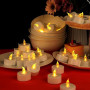 Lot de 100bougies LED Bougies CR2032 piles Bougies Unscented Bougie chauffe-plat sans flamme claire vacillante gefälschte Bougie