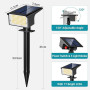 kolpop Lot de 4 Spot Solaire Exterieur, 77 LED Lampe Solaire Exterieur Jardin Puissante avec 3 Modes d'Éclairage, Lumiere Exteri