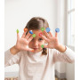 APLI Kids 102536 - Rouleau de gommettes alphabet minuscules, 900 stickers ø 20 mm multicolores, repositionnables pour apprentiss