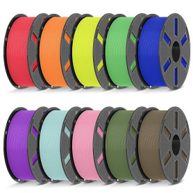 JAYO Matte PLA Filament 1.75mm Ensemble Multicolore 11kg 10 Bundle | Filament PLA Matte pour Imprimante 3D, Précision Dimensionn