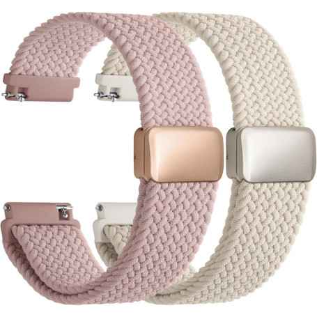 Fullmosa 20mm Bracelet Montre en Nylon Élastique pour Garmin/Samsung | Compatible avec Garmin Forerunner 55/165/245/645/Vivoacti