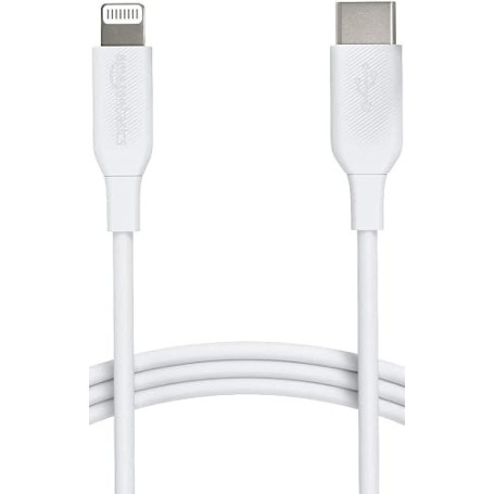 Amazon Basics Câble USB-2.0 type C vers Lightning (certifié MFi), 0.9 m, blanc