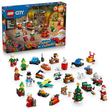 LEGO City Le Calendrier de l’Avent 2026 60510 | Jouets pour garçon 5 ans, compte à rebours de Noël, 24 surprises, 7 minifigurine