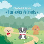 LEGAMI - Set de 3 Stylos Gel Effaçables - Fur-ever Friends | Stylos avec encre effaçable thermosensible, noir, bleu, rouge, effa