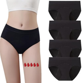 ZVZK Culotte Menstruelle Culottes Fille 30ML Flux Abondant Culottes et Slips Hipsters Extra-Doux pour Règles