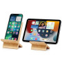 FadyDail Support Telephone Bureau en Bambou avec Trou de Charge, Portable Porte Telephone en Bois Phone Stand pour iPhone, iPad