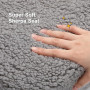 BEJOY Fauteuil Enfant Convertible en Canapé-lit 2-en-1 Sherpa Doux, Cadeau Parfait pour Anniversaire et Fête des Enfants, Gris