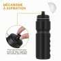 Ainiv Porte Bidon de Vélo avec Gourde Vélo 750ML, Noir | Bidon de Sport de Haute Qualité Sans BPA Convient Aux Vélo / VTT / Vélo