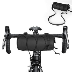 flintronic Sac de Guidon de Vélo, Sacoche Cadre À Bandoulière pour VTT, Sac Avant à Bandoulièreavec Cordon Élastique, Accessoire